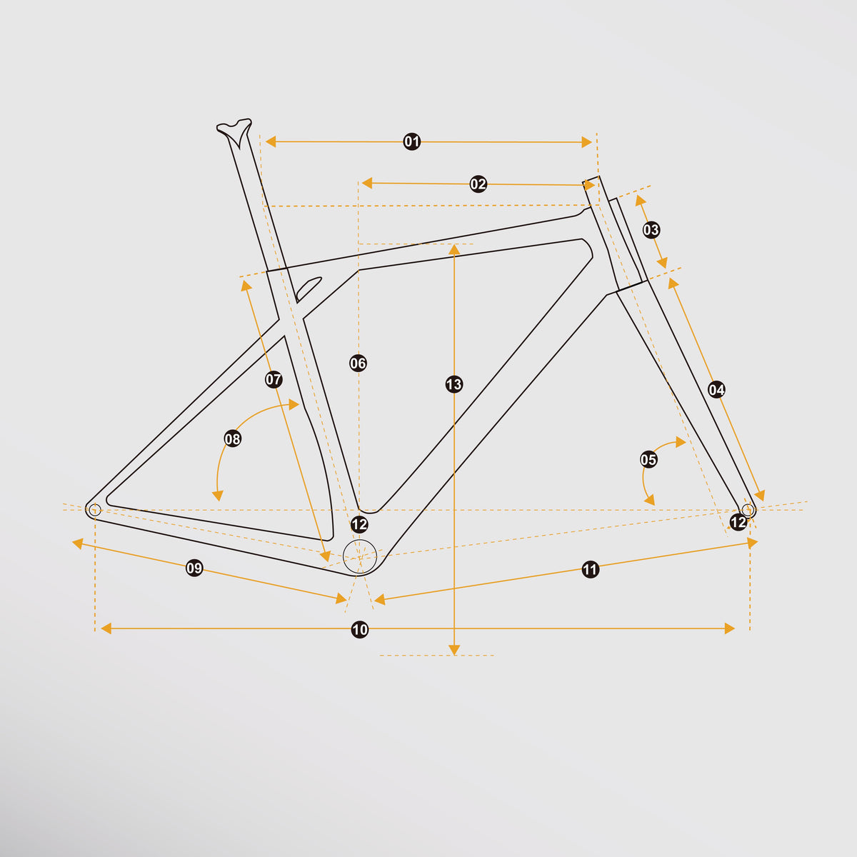 Gravel Bicycle Frame CF-ORGE-002