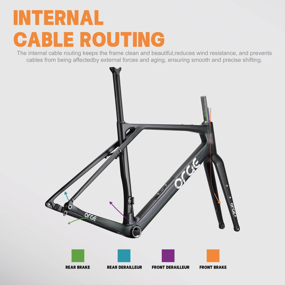 Gravel Bicycle Frame CF-ORGE-002