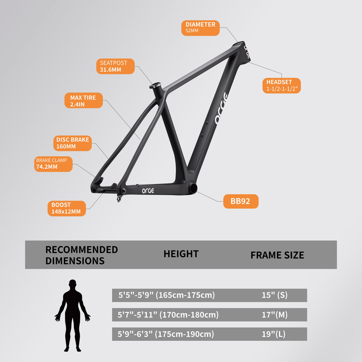 MTB frame CF010