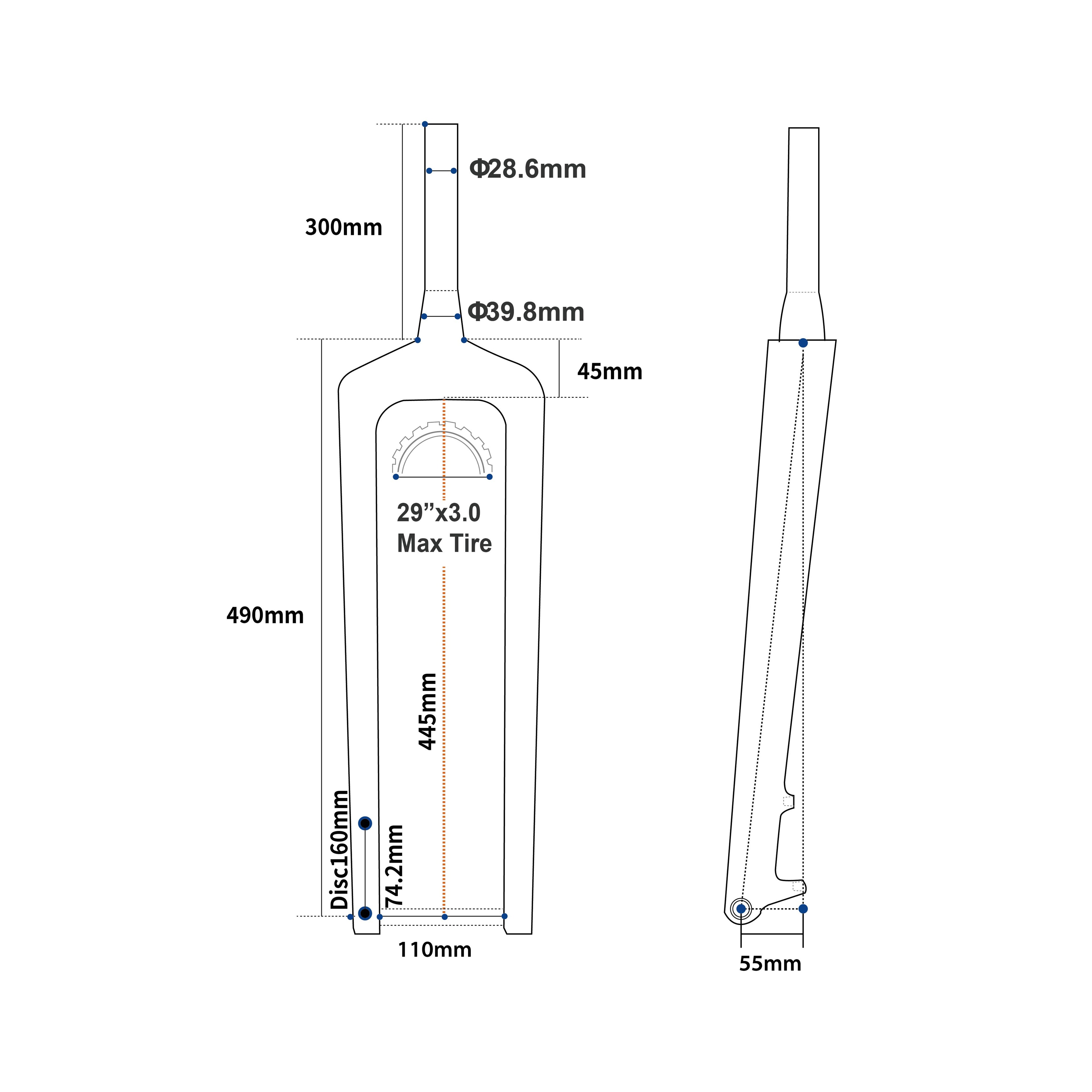 RC-TD-FK-011 MTB Fork