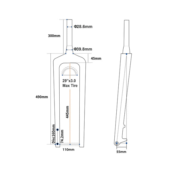 MTB Fork RC-TD-FK-011