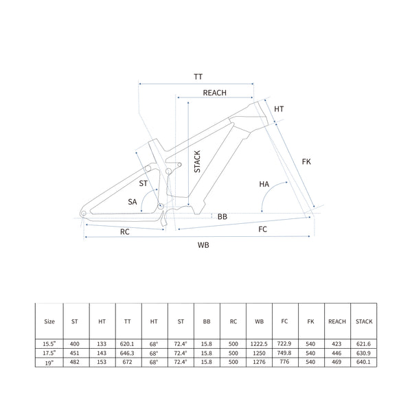 Electric Mountain Bike Frame RCHQ-E-02