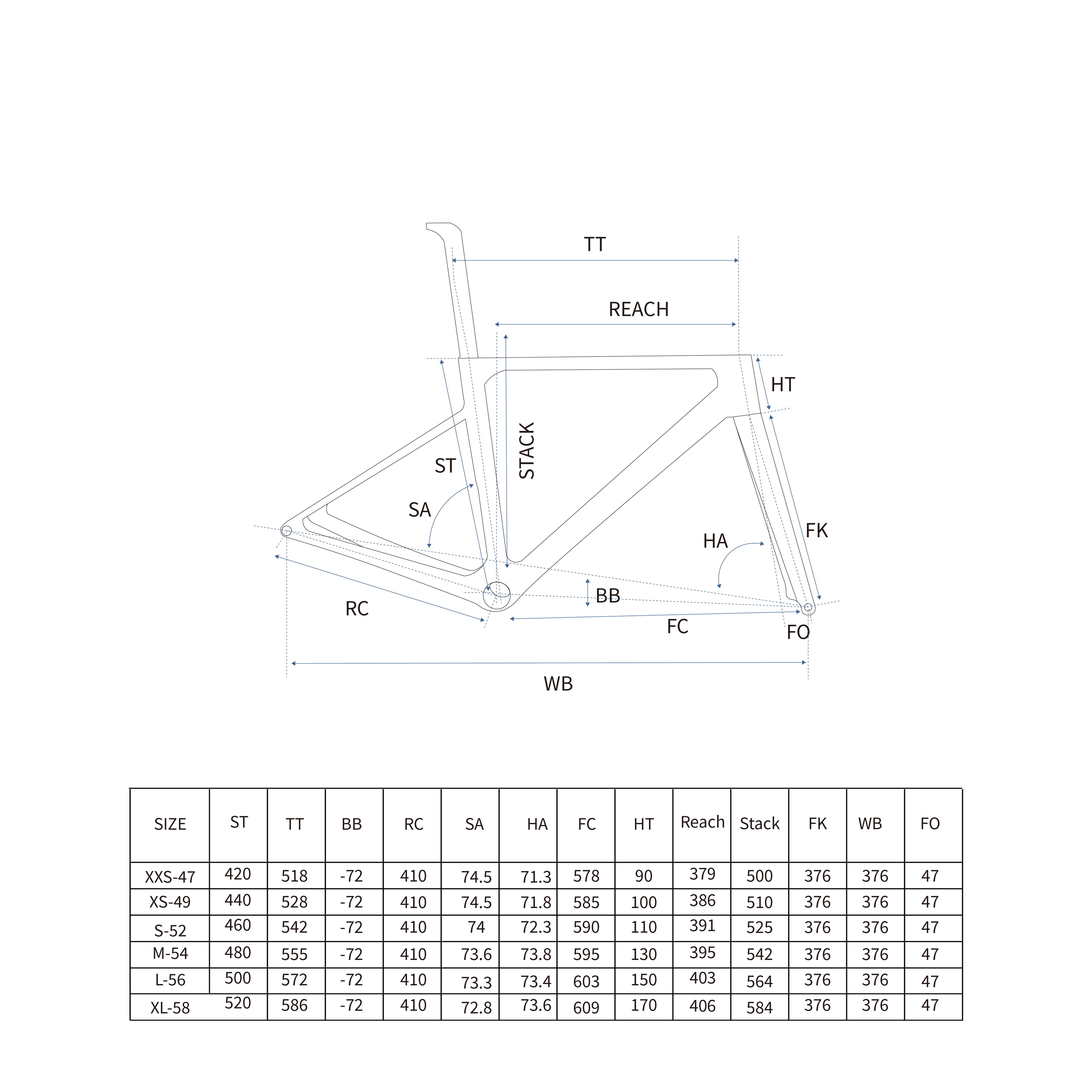 RCHQ-R-13 Road Bicycle Frame