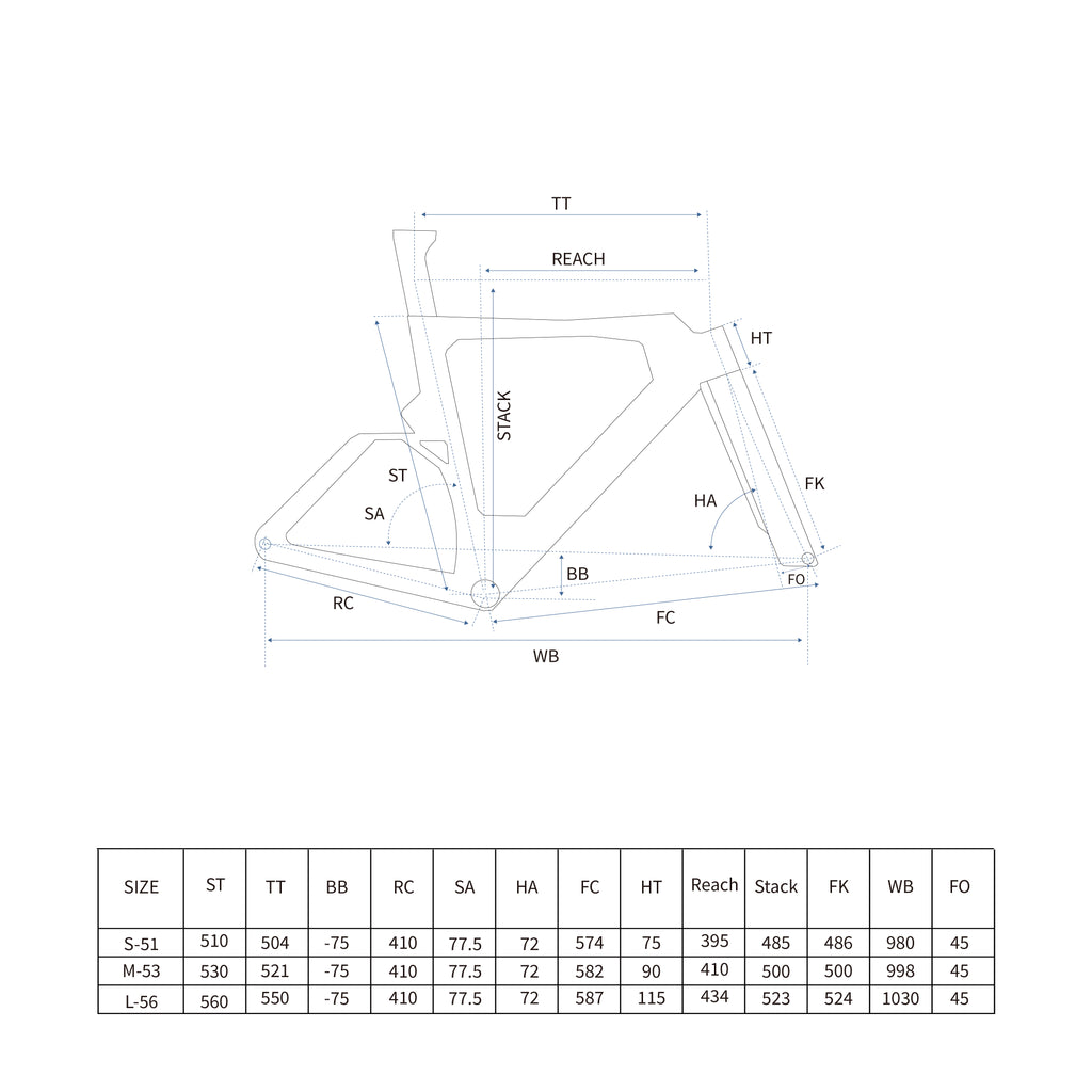 RCHQ-R-14 Time Trial Bicycle Frame